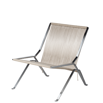 Nordic Modern Handmade Rattan Chaise en acier inoxydable